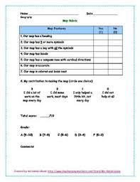 Rubric For Making A Map 5th Grade Make A Map Rubrics Social Studies Activities