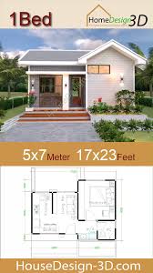 Small House Design Plans 5x7 With One Bedroom Gable Roof The House Has Car Parking And Ga Small House Design Plans Small House Design Beautiful House Plans