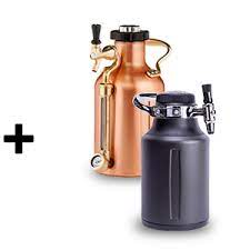 Contemporary kitchen design in light grey and dark brown and plenty of stainless steel (countertops and appliances). Amazon Com Growlerwerks Ukeg Carbonated Growler 64 Oz Stainless Steel Kitchen Dining