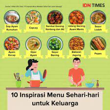 Apalagi jika kita memiliki oven di rumah. 10 Menu Masakan Sehari Hari Keluarga Paling Favorit