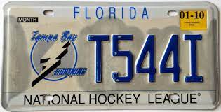 Florida 2010 Specialty License Plate Issue Type Tampa Bay Lightning Issued June 1 1995 Serial F License Plate Specialty License Plates Family Chiropractic