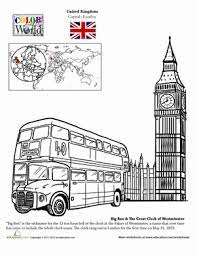 London Worksheet Education Com Around The World Theme Coloring Pages World Thinking Day