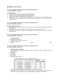 Soal uas matematika peminatan ini juga bisa disebut pas (penilian akhir semester) 1. Kumpulan Soal Spreadsheet