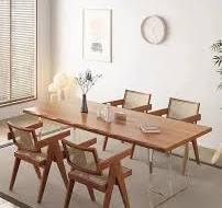 Custom Furniture Acrylic Legs Ash Wood Dining Table and ...