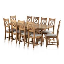 Hercules Extending Dining Table In Natural Oak 10 Chairs Oak Dining Sets Extendable Dining Table Oak Furnitureland