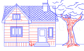 Easily add new walls, doors and windows. How To Draw A House Step By Step Drawing Guide By Dawn Dragoart Com