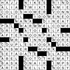 Kun käyttäjä twiittaa, twiitit näkyvät täällä. La Times Crossword 21 May 20 Thursday Laxcrossword Com