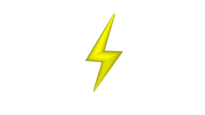A lightning bolt is a discharge of potential energy built up between the negatively charged cloud and positively charged to the greeks, lightning bolts are associated with zeus (jupiter to the romans). Lightning Bolt 3d Warehouse