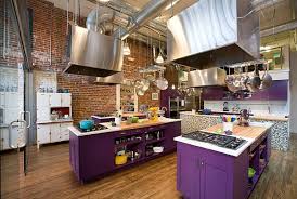 We love a tall kitchen cabinets and a large kitchen island with a dining table. Purple Kitchen Designs Pictures And Inspiration