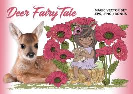 Download Deer Fairy Tale Color Vector Illustration Set Graphic By Farawaykingdom Creative Fabrica In 2020 Color Vector Vector Illustration Fairytale Illustration Yellowimages Mockups