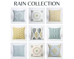 Rain Collection 26 X 26 Pillow Cover Pillow Covers 26 X 26 Couch Pillow Covers Blue Throw Pillow Cover Large Throw Pillows