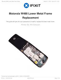 Motorola W490 Lower Metal Frame Replacement