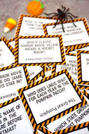 If you're standing in line at the bank with your mobile phone or just want to have fun by printing a few games from your com. Printable Halloween Trivia Game Happiness Is Homemade