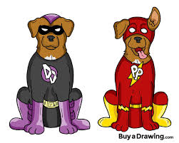 Custom Cartoon Drawing And Stickers Of Dog Superheroes Cartoon Drawings Disney Cartoon Cartoon Drawings