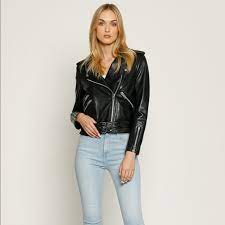 Walter Baker Jackets Coats Nwt Walter Baker Allison Leather Jacket Black Poshmark