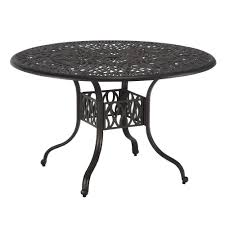 Sold by ami ventures inc. Homestyles Floral Blossom 48 In Round Patio Dining Table 5558 32 The Home Depot
