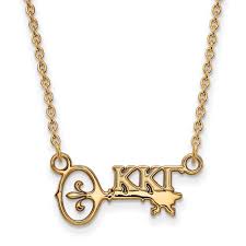 Sterling Silver W Gp Logoart Kappa Kappa Gamma Xs Pend W Necklace Sorority Jewelry Sorority Necklaces Small Pendant