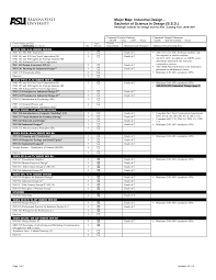 Asu Industrial Design Major Map Catalog.asu.edu