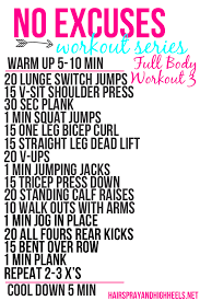 No Excuses Workout Series Full Body Workout 2 Hairspray