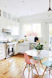 This Tiny Pink Victorian Home Might Be The Cutest In Sf In 2020 Traditional White Kitchen Cabinets Modern Kitchen Tables Home Kitchens