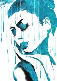 Are there any stock photos of sad woman? Sad Woman Painting By Symmetry Art