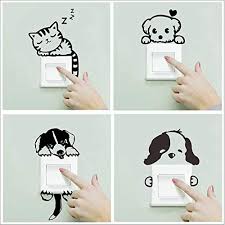 Download 3,342 turn off light switch stock illustrations, vectors & clipart for free or amazingly low rates! Popigist 4pcs Light Switch Decals Cartoon Little Black Cat Dog Pet Animal Pattern Wall Switch Decoration Sticker Removable Switch Paste Buy Online In Aruba At Aruba Desertcart Com Productid 134120496