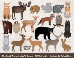 Woodland Animals Clipart Bundle Forest Animal Graphics Woodland Wildlife Scrapbooking Moose Deer Fox Wolf Bear Owl Digital Animals Clip Art Animal Clipart Cute Wild Animals Animal Illustration