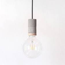 Beton Lampenfassung Mit Holz Single Down Lighter Concrete Lamp Lamp Vintage Light Bulbs