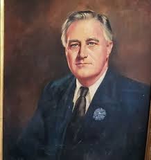Portrait President Franklin Roosevelt Oil