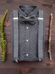 Black Bow Tie And Suspenders Set Pin On Wedding Accessories