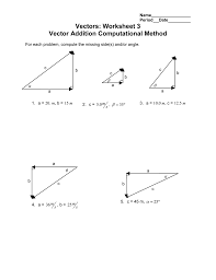 1 vector worksheet 3 answers 1. Vectors Worksheet 3 Vector Addition Computational Method