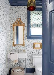 10 Bathrooms With Bold Patterned Walls Minimalist Bathroom Furniture Small Bathroom Design Small Bathroom Decor