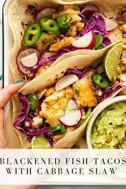 Maybe you would like to learn more about one of these? Blackened Cod Fish Tacos With Cabbage Slaw Once Upon A Pumpkin