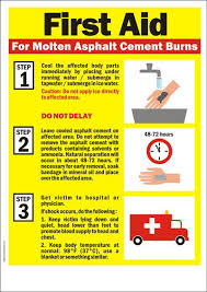 First Aid For Asphalt Burn First Aid Health And Safety Poster Wound Ointment