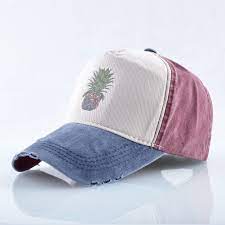 Unisex Pineapple Baseball Cap Washed Cap Studded Hip Hop Cap Hats For Men Hip Hop Cap Womens Baseball Cap