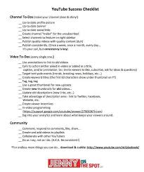 That's impressive growth for a site that started with. Youtube Success Checklist Via Jenny On The Spot Webdesignyoutubechannels Youtube Success Youtube Channel Ideas Start Youtube Channel