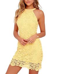 Lamilus Women S Casual Sleeveless Halter Neck Party Lace Mini Dress X Small Coral Orange Wedding Fash Kruzhevnye Koktejlnye Platya Potryasayushie Platya Platya