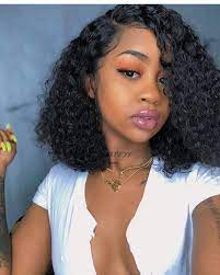 Pin By Chanelvintagee On Curly Hairstyles Front Lace Wigs Human Hair Curly Hair Styles Naturally Curly Bob Wigs