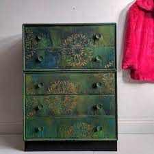 Unique Painted Bohemian Drawers Tallboy Bedroom Drawers Decorative Chest Of Drawers Unique Office One Of A Kind Set Of Drawers In 2021 Set Of Drawers Bedroom Drawers Vintage Chest Of Drawers