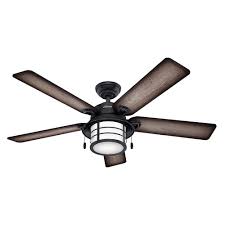 For a chic farmhouse design, adding the hunter 52 coral bay outdoor ceiling fan with light will bring character to your space. Hunter Fans 59135 Key Biscayne Outdoor Ceiling Fan With Light Kit 54 Inches Wide By 16 Inches High