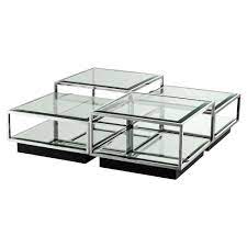 4.5 out of 5 stars 66. Eichholtz Tortona Hollywood Regency Silver Beveled Glass Top Multi Level Square Coffee Table Set Of 5 4 Piece Coffee Table 4 Piece Coffee Table Set Coffee Table Setting