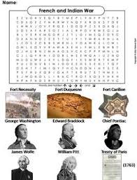 French And Indian War Worksheet Word Search Seven Years War War Treaty Of Paris History Lessons
