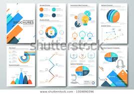 modern infographic brochure template pages pie stock vector