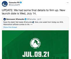 The vancouver canucks' new american hockey league affiliate will be called as the abbotsford canucks. 1ieoytc0bygeem