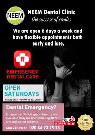 That's what you want because if you happen to have a broken tooth, a lost tooth filling, a missing dental crown, or you need toothache remedies, you don't want to have to wait 12 or 16 hours before you can get dental. Emergency Dentist South Harrow Mon Sun Blog Neem Dental Clinic