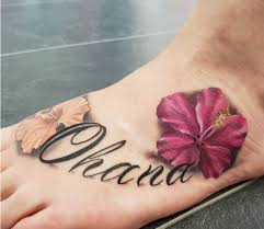 Ohana Familien Tattoo Bedeutung Blume Fuss Tatuagem Ohana Tatuagem Havaiana Tatuagem