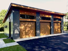 This Is A Single Story Modern Garage Built On Slab Foundation The Garage Feature 3 Stalls With Side Entrance Doors Garage Plan Modern Garage Garage Decor