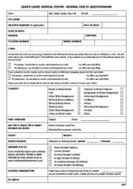 Als grundlage für die risikobewertung einzelner länder gelten. Health Questionnaire Queen Camel Medical Centre