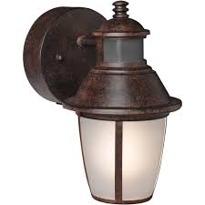 Craftmade lighting riviera iii oiled bronze outdoor wall light. Brink S Led Motion Activated Security Lantern Antique Bronze Finish Walmart Com Walmart Com