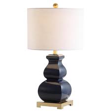 Jonathan Y Vienna 25 5 In Navy Gold Ceramic Led Table Lamp Led Table Lamp Vase Table Lamp Table Lamp